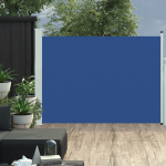 Lahtit&otilde;mmatav terrassi k&uuml;lgsein, 100 x 500 cm, sinine