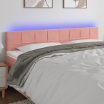LED-voodipeats, roosa, 180x5x78/88 cm, samet