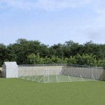 Katusega koeraaedik, h&otilde;bedane, 12x12x2,5 m, tsingitud teras