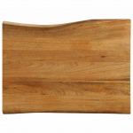 Lauaplaat, 80 x 60 x 2,5 cm, naturaalsete servadega, mangopuit