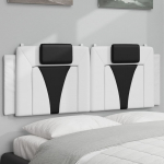 Voodipeatsi padi Viana, valge ja must, 120 cm, kunstnahk