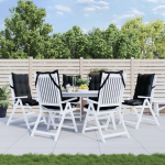 K&otilde;rge seljatoega toolipadjad 6 tk, must, oxford kangas