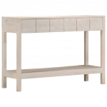 Konsoollaud, valge, 110 x 35 x 75 cm, mangopuit