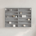 Vitriinkapp, hall sonoma tamm, 80x8,5x58 cm, tehispuit