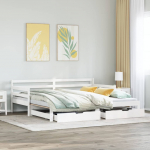 Diivanvoodi v&auml;ljat&otilde;mmatava osaga, madratsita, valge, 90x200 cm