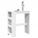 Baarilaud riiulitega, valge, 90x40x103,5 cm, tehispuit