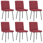 S&ouml;&ouml;gitoolid 6 tk, veinipunane, kunstnahk