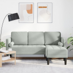 AIA DIIVAN KOOS BENCH'I JA PADJADEGA L-KUJULINE HELEHALL SAMET, 3-KOHALINE DIIVAN KOOS CHAISE'GA L-KUJULINE HELEHALL 160 CM SAMET, BENCH HELEHALL 113 CM SAMET