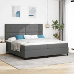 Kontinentaalvoodi madratsiga tumehall 200 x 200 cm kangas