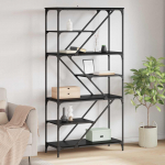 Raamatukapp Must tamm 91 x 36 x 176 cm Tehispuit