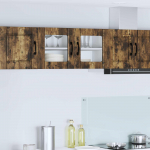 K&ouml;&ouml;gikapp riiuliga suitsetatud tamm 80 x 31 x 40 cm tehispuit