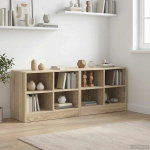 Voodikapp riiuliga 2 tk Sonoma tamm 66 x 33 x 48 cm Tehispuit