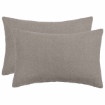 Diivanipadi 2 tk HEERLEN helehall 50 x 70 cm boucl&eacute;