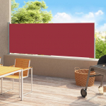 Lahtit&otilde;mmatav terrassi k&uuml;lgsein, 180 x 500 cm, punane