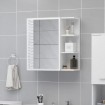 Vannitoa peeglikapp valge 62,5x20,5x64 cm tehispuit