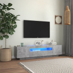Telerialus LED-tuledega, betoonhall, 160 x 35 x 40 cm