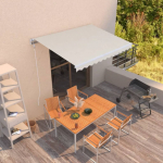 Automaatselt sisset&otilde;mmatav varikatus, 350x250 cm kreemjas