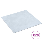 Iseliimuvad p&otilde;randaplaadid 20 tk, pvc, 1,86 m&sup2;, valge marmor