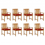 Aiatoolid patjadega, 8 tk, akaatsiapuit