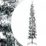 Kitsas poolik kunstkuusk lumiste okstega, 240 cm
