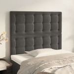 Voodipeatsid 2 tk, tumehall, 80x5x78/88 cm, samet