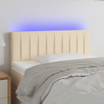 LED-voodipeats, kreemjas, 90x5x78/88 cm, kangas