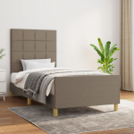 Voodiraam ilma madratsita taupe 100x200 cm kangas