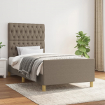 Voodiraam ilma madratsita taupe 100x200 cm kangas
