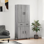 K&otilde;rge kapp, hall sonoma tamm, 69,5 x 34 x 180 cm, tehispuit