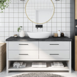 Vannitoa tasapind, tumepruun, 160x60x(2-6)cm t&ouml;&ouml;deldud t&auml;ispuit