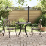 3-osaline bistrookomplekt, pronks, valualumiinium