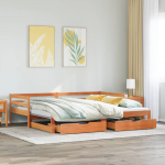 Diivanvoodi v&auml;ljat&otilde;mmatav ja sahtlitega madratsita, 90x200 cm