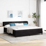 Kontinentaalvoodi koos madratsiga tumehall 80x200 cm samet must