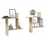 Seinariiulid 2 tk, sonoma tamm, 50x12x50 cm, tehispuit