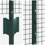 Keermestatud traadi aed koos 5 u-postiga roheline 1.4x10 m teras