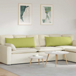 Diivanipadjad 2 tk hele roheline 120 x 40 cm kangas
