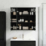 Vannitoa peeglikapp Must tamm 63,5 x 16 x 62,5 cm Tehispuit
