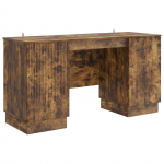 Laud riiuliga Suitsutatud tamm 142,5 x 50 x 75 cm Tehispuit