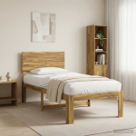 Voodiraam peatoega ROSTOCK valge 75 x 190 cm