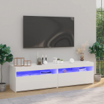 Telerialused LED-tuledega, 2 tk, valge, 75x35x40 cm