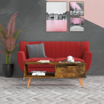 Diivanilaud, suitsutatud tamm, 100x49,5x43cm, tehispuit