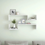Seinariiulid 2 tk, valge, 100x15x20 cm, tehispuit