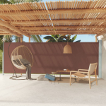 Lahtit&otilde;mmatav terrassi k&uuml;lgsein, 180 x 600 cm, pruun