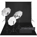 Fotostuudio komplekt valgustuse ja taustapildiga