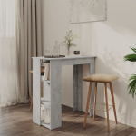 Baarilaud riiuliga, betoonhall, 102x50x103,5 cm tehispuit