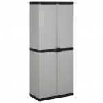 Aia hoiukapp 3 riiuliga, hall ja must, 68 x 40 x 168 cm