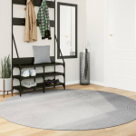 Vaip "iza", l&uuml;hikese narmaga, skandinaavialik, hall, &oslash; 200 cm