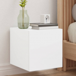 Teleri seinakapp LED-tuledega, valge, 30,5 x 35 x 30 cm