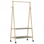 RIIDENAGI RIIULITE JA RATASTEGA 96X45,5X155,5 CM BAMBUSEST