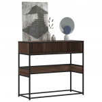 KONSOOLLAUD PRUUN TAMM 90X35X80 CM ENGINEERED WOOD